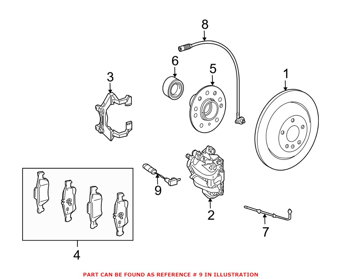 Mercedes Disc Brake Pad Wear Sensor 1645401017